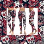 surga skull pattern printed leggings