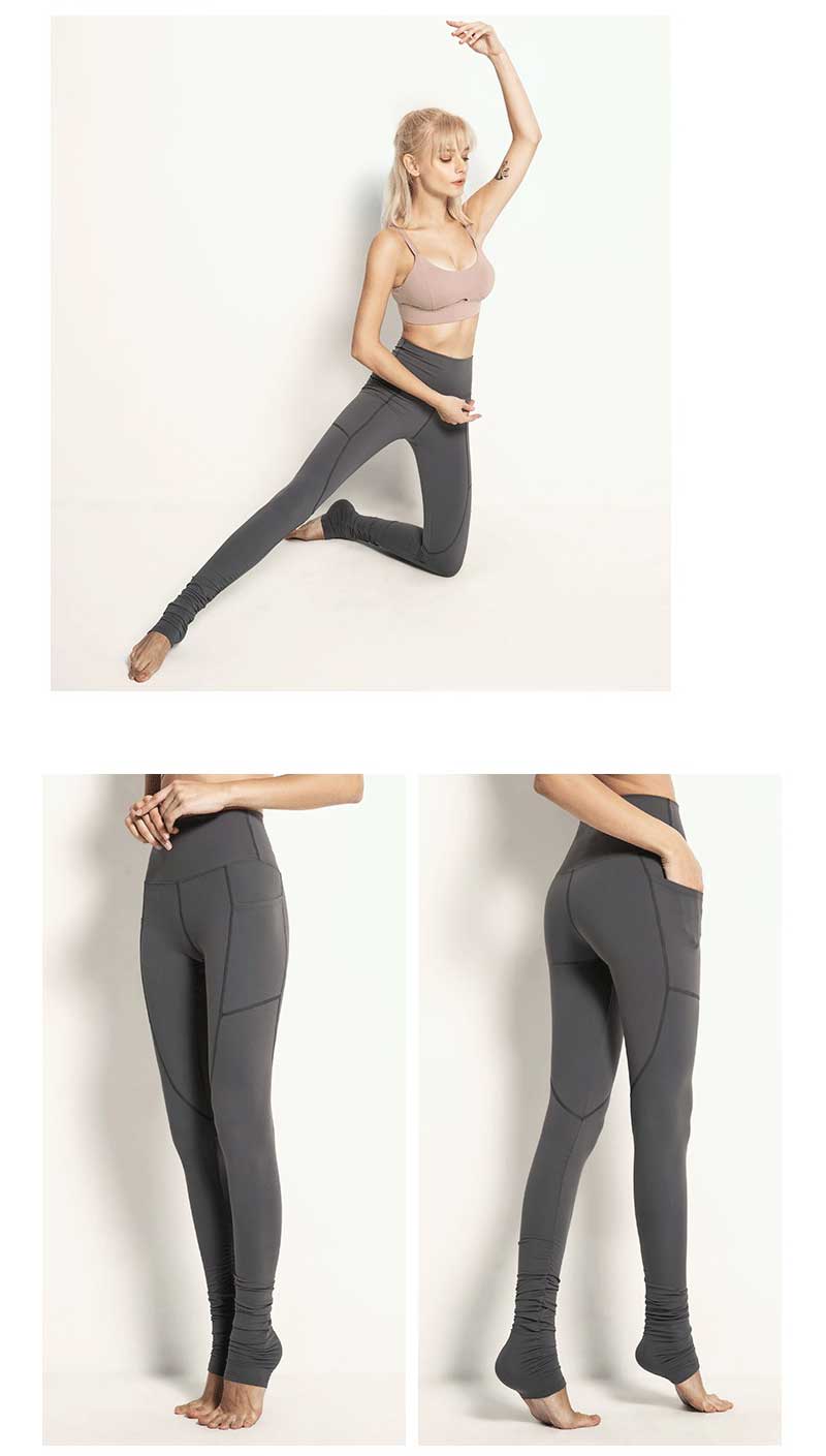 Ankle-Length-Leggings-wholesale-manufacturer-model-show-grey-color-leggings