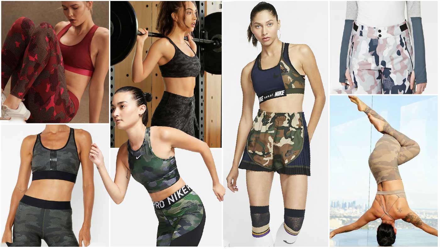 Burning Camouflage yoga sportswear pattern