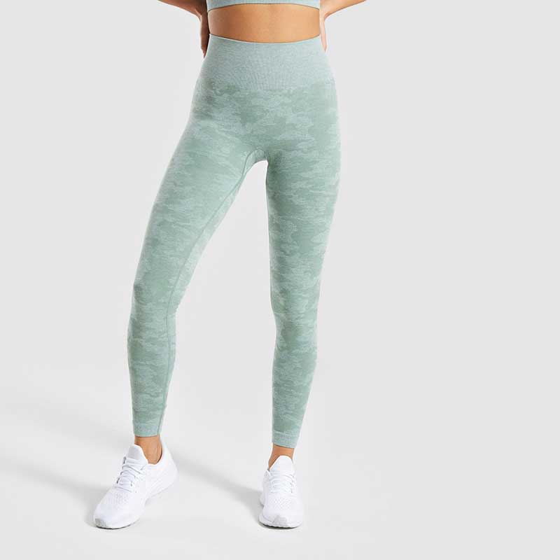 Green-camouflage-jacquard-leggings-front