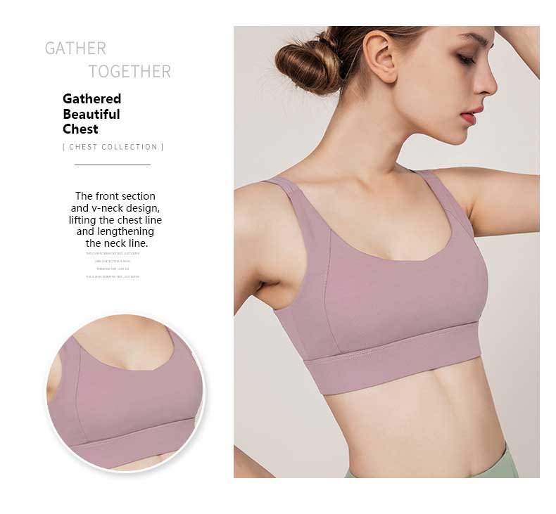 High-support-sports-bra-the-front-section-and-v-neck-design,-lifting-the-chest-line-and-lengthening-the-neck-line