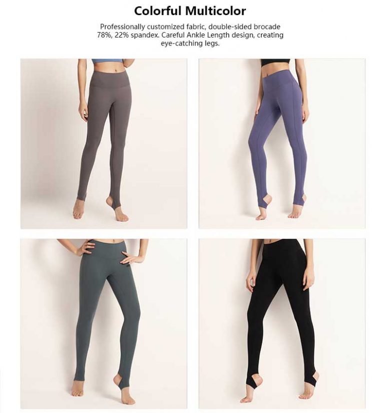 High waisted yoga pants ankle length Activewear manufacturer