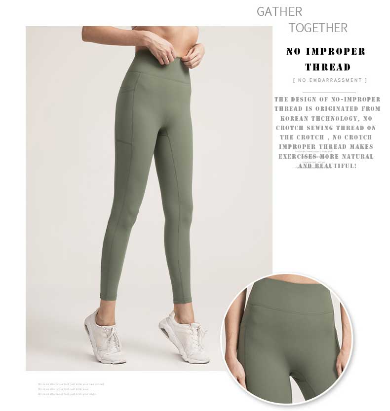 The design of no-improper thread is originated compression leggings