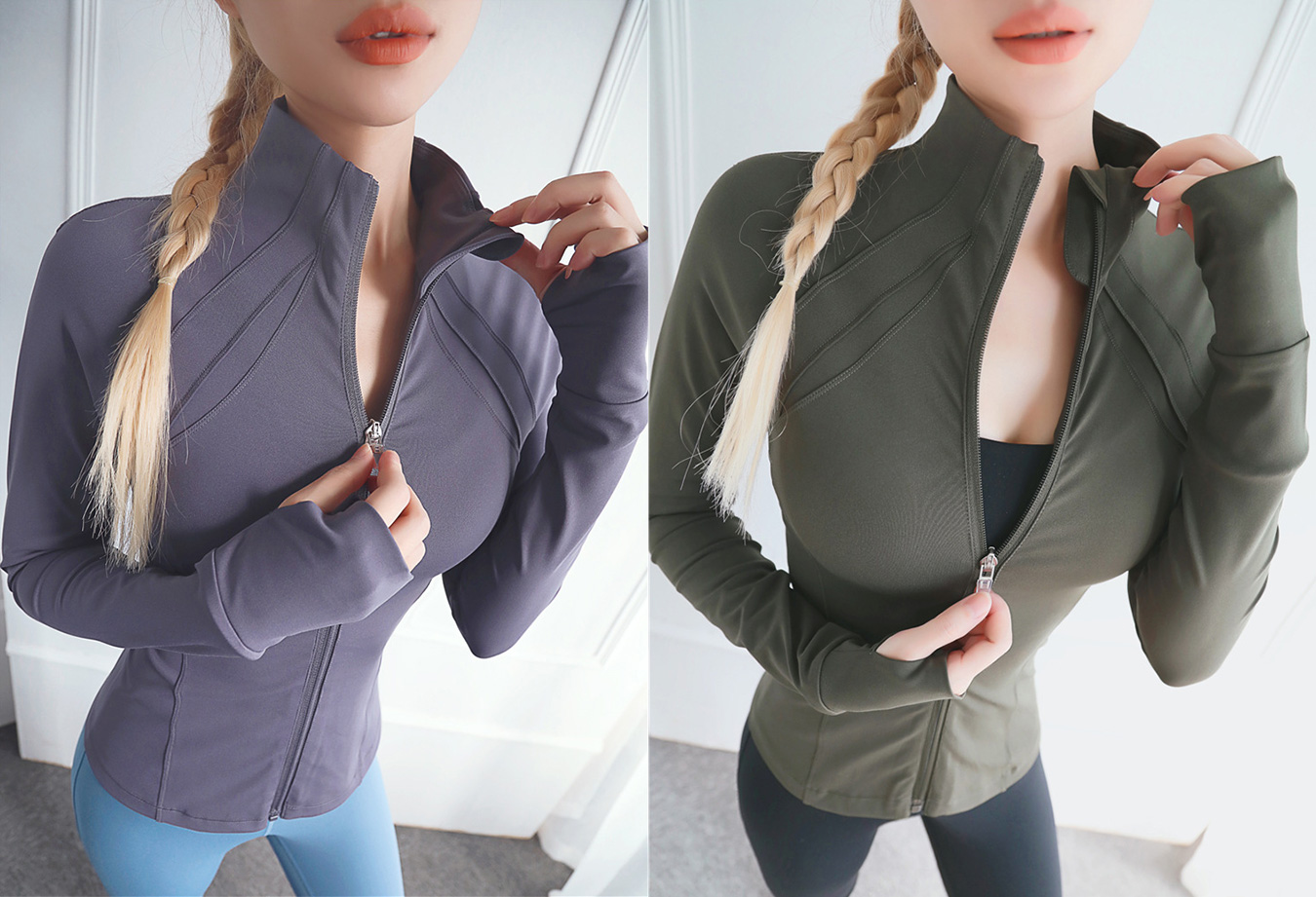 High-collar-zipper-sports-jacket-women-style-with-high-quality-fabric