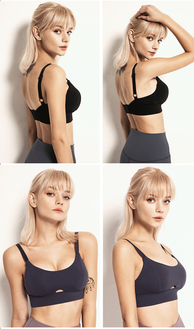 adjustable-sports-bra-gathered-chest-with-v-neck-design