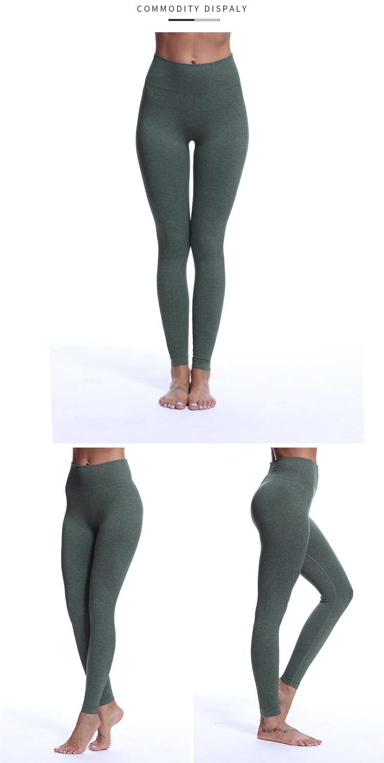 Seamless-high-waisted-leggings-army-green-display