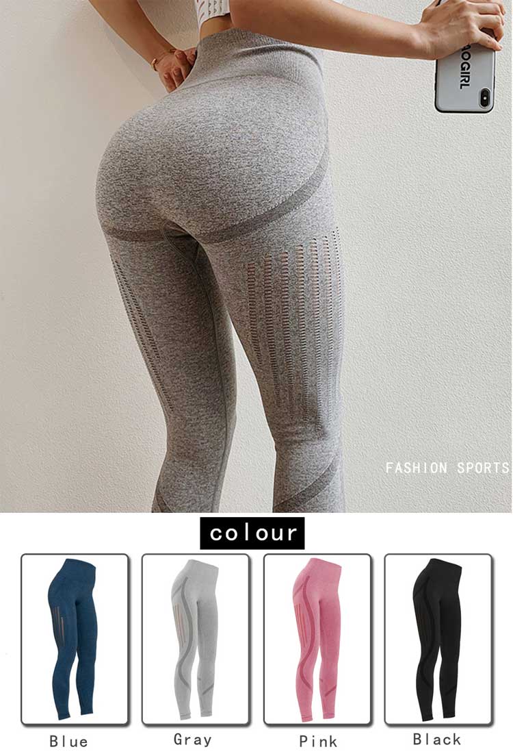 Hollow out seamless yoga pants with multi color for you choice