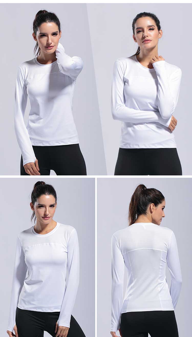 Long sleeve workout shirts women's is designed for sports. It is made of light and thin material. You can wear it for daily street or sport fitness