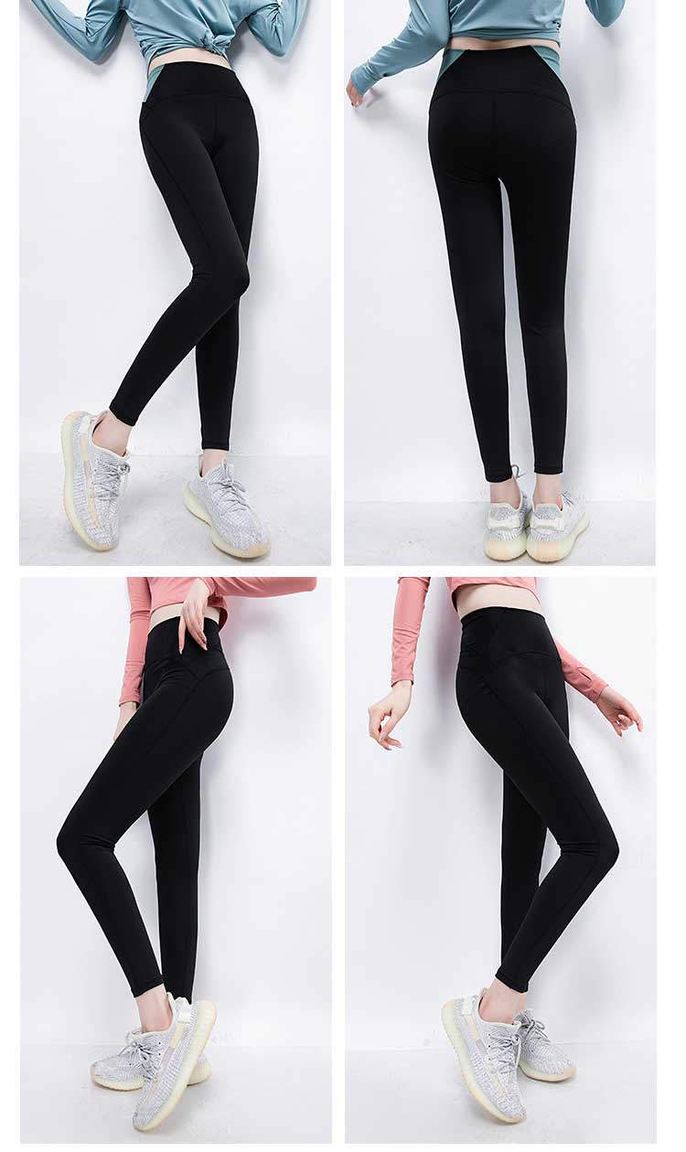 This hip lifting slim sport recycled leggings are tight with slim legs and full hips