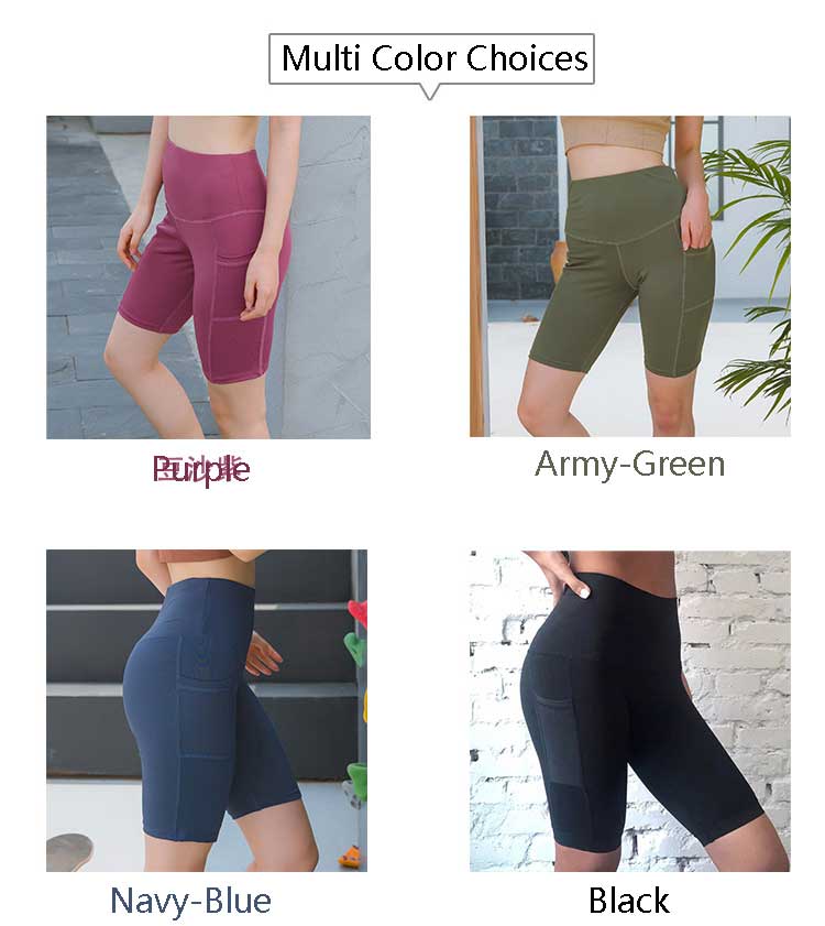 Running shorts with phone pocket high waist multi color choices