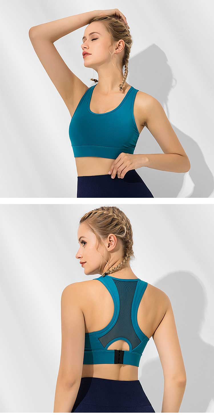 sports bra with back closure make the whole has the very good elasticity and the breathability