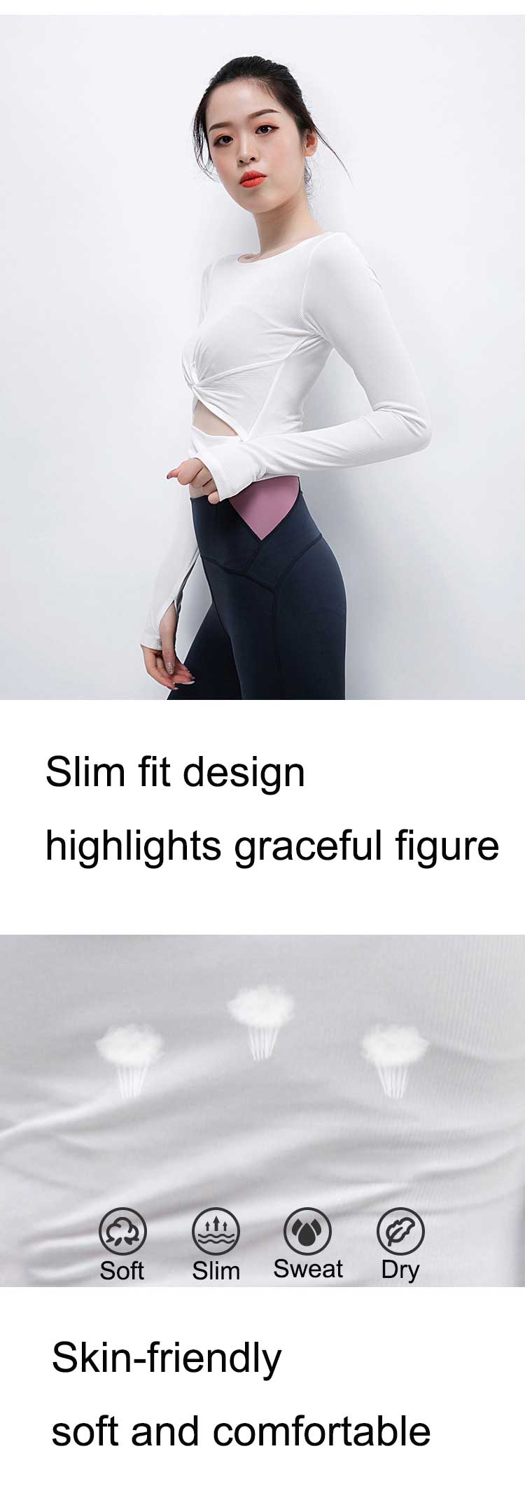 Long-sleeve-workout-top-womens-has-a-slim-design-that-highlights-the-graceful-figure-and-shows-it-off
