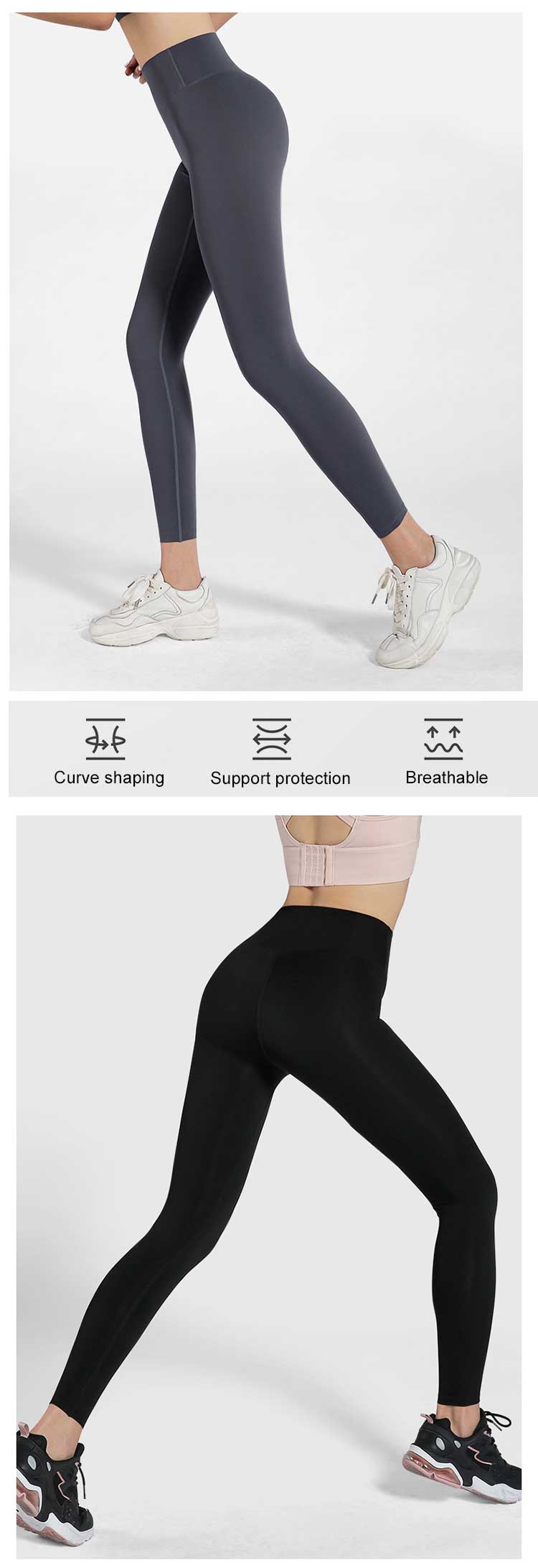 A seamless workout leggings made with superb seamless workmanship