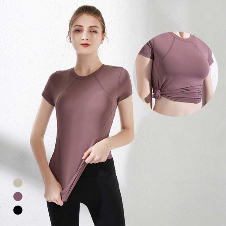 Women's short sleeve workout shirts Activewear manufacturer