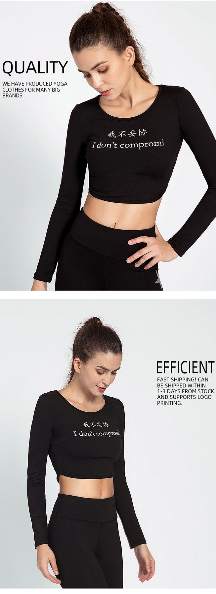 Ladies long sleeve sports tops Activewear manufacturer Sportswear