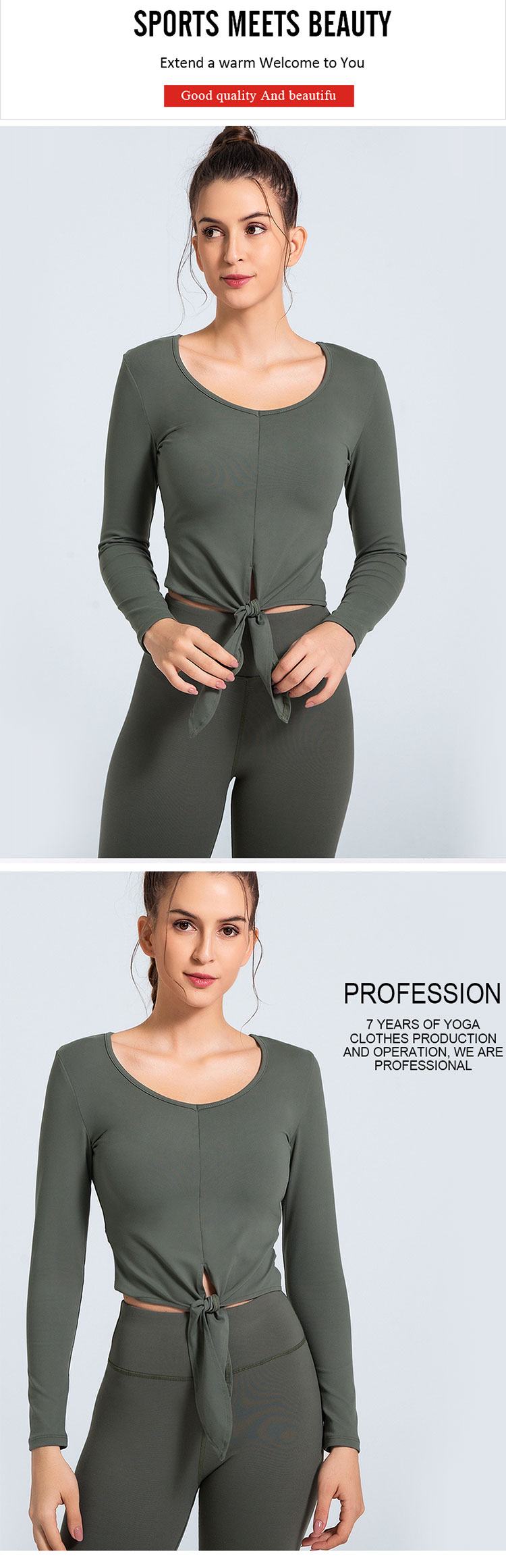 Profession 7 years of yoga clothes production and operation. we are professional
