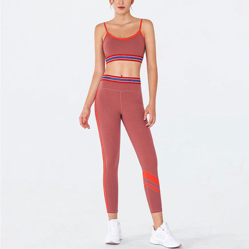Striped-running-leggings