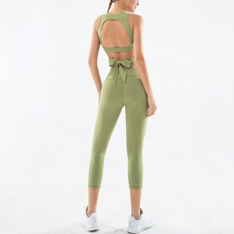 Green yoga pants Activewear manufacturer Sportswear Manufacturer HL