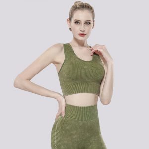 Green sports bra