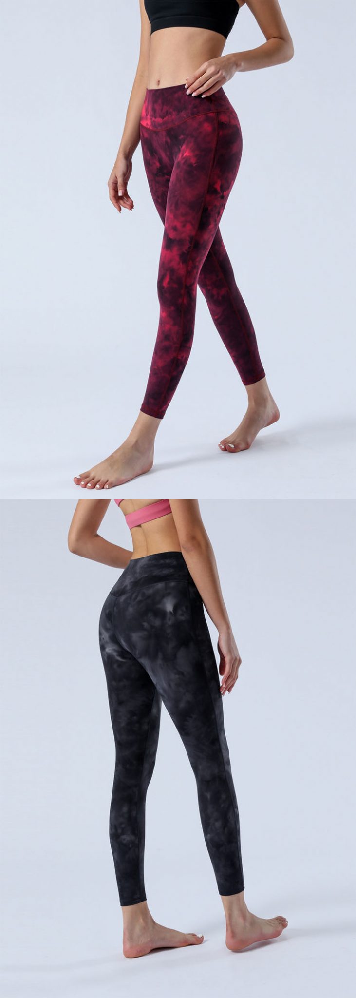 Tie Dye Leggings for Women High Waisted No Front Seam Yoga Legging