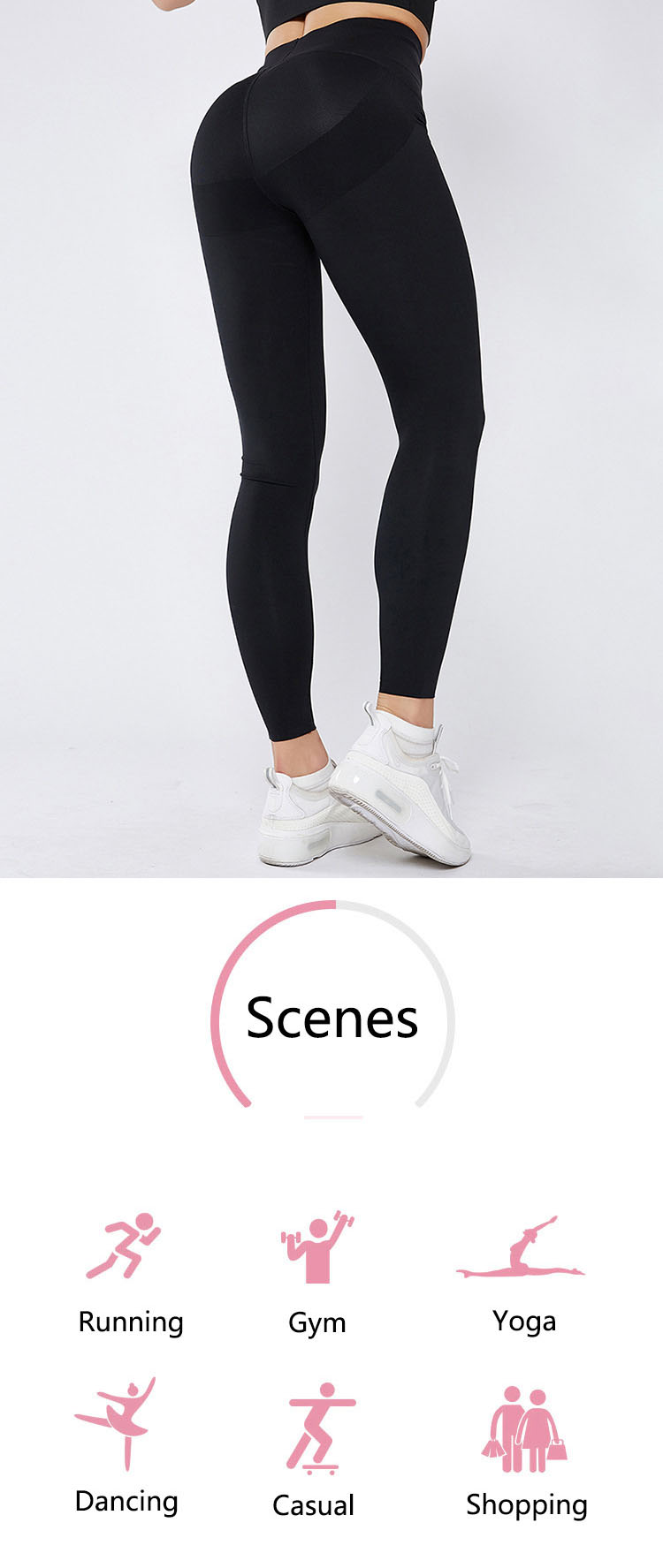 The combination stitching of rhomboid and angular shape brings new ideas to ladies workout pants