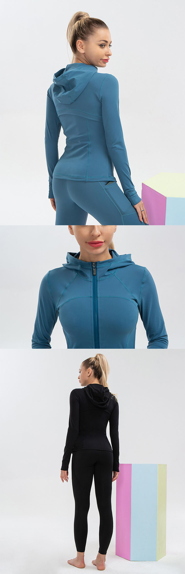 the extended silhouette protects and wraps the wearer