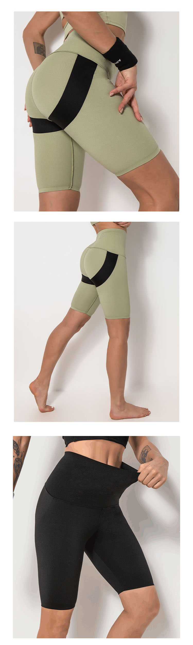 Double structure hip line design, highlighting the full buttocks.