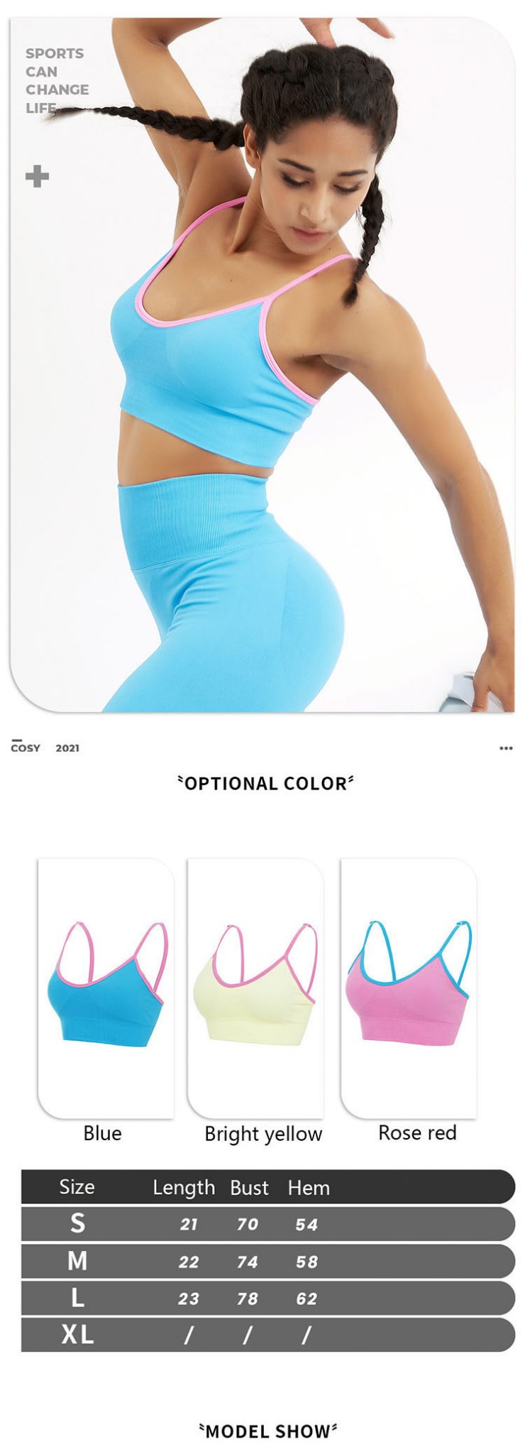 Bra for gym Activewear manufacturer Sportswear Manufacturer HL