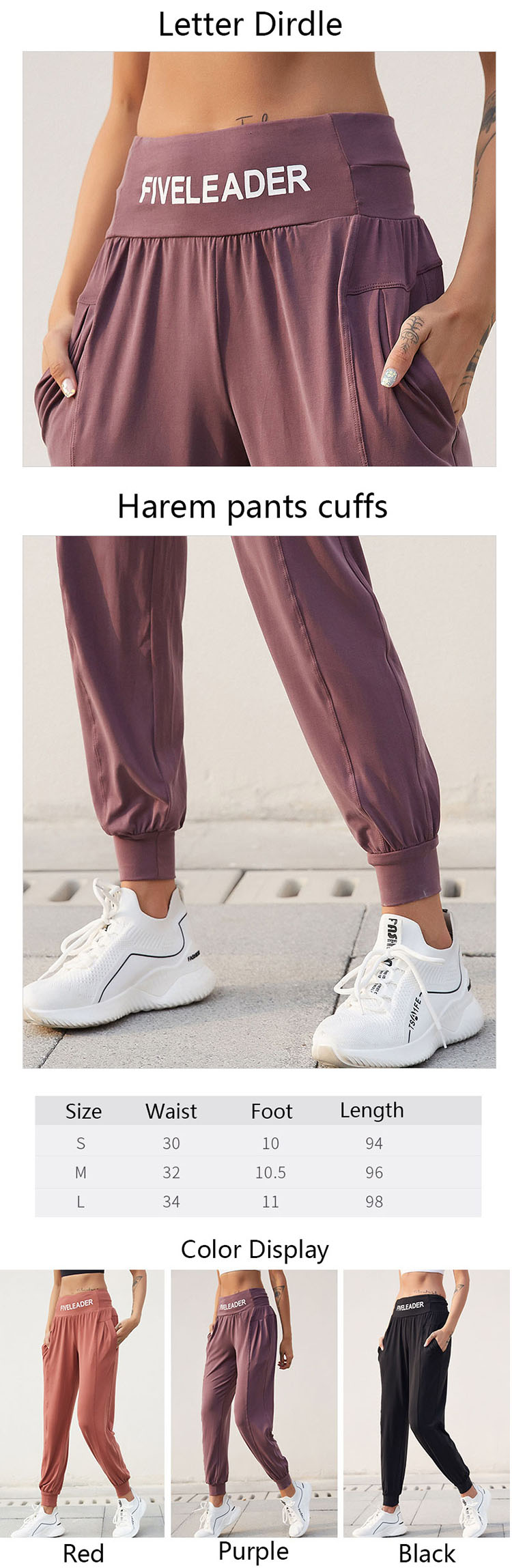 The wide leg yoga trousers make it easy to wear and easy to move