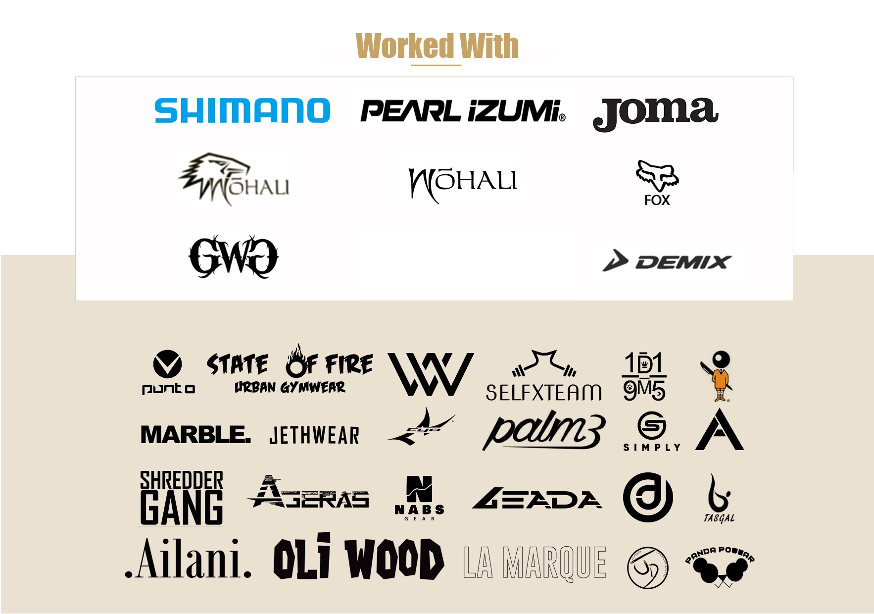 Activewear manufacturer who we work with
