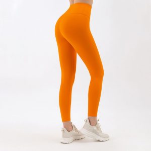 Orange yoga pants