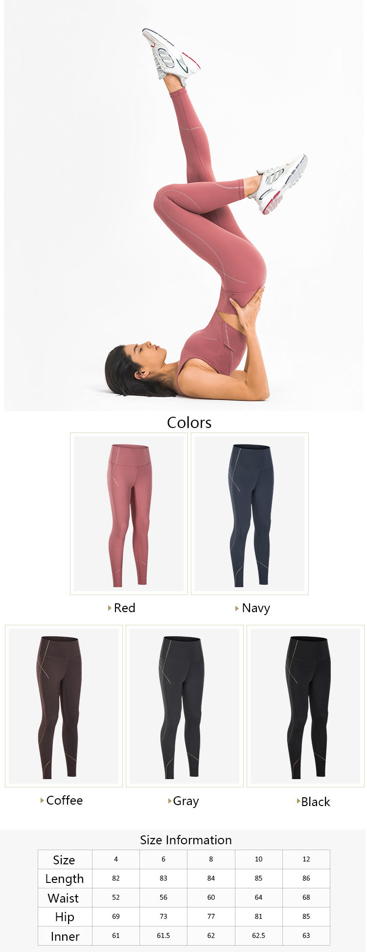 The classic womens black athletic leggings have always been popular