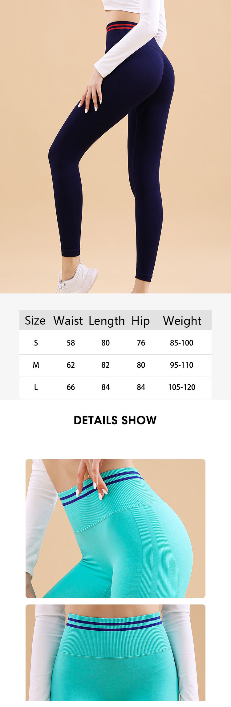 The contrasting color stitching with strong saturation is mainly practical in the application of athleta workout pants