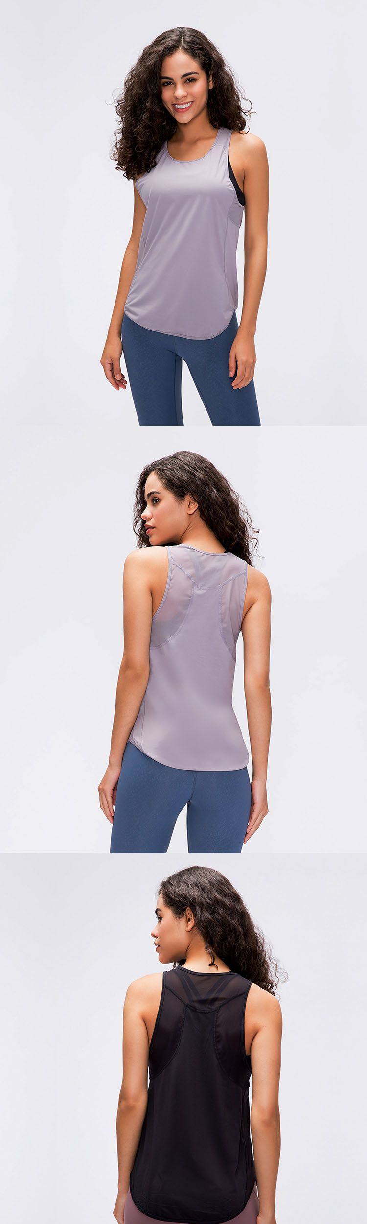 The sleeveless vest is more comfortable and free, and the movement is not stuffy.