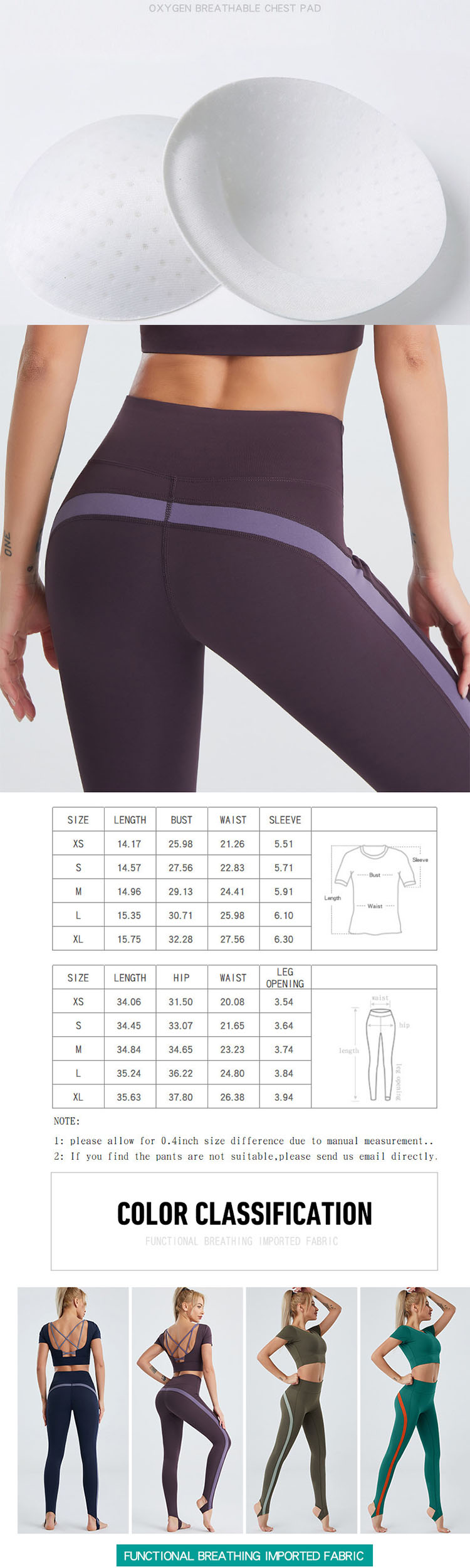 Three-dimensional tailoring to modify the figure. Skin-friendly and breathable, exercise is not sultry.