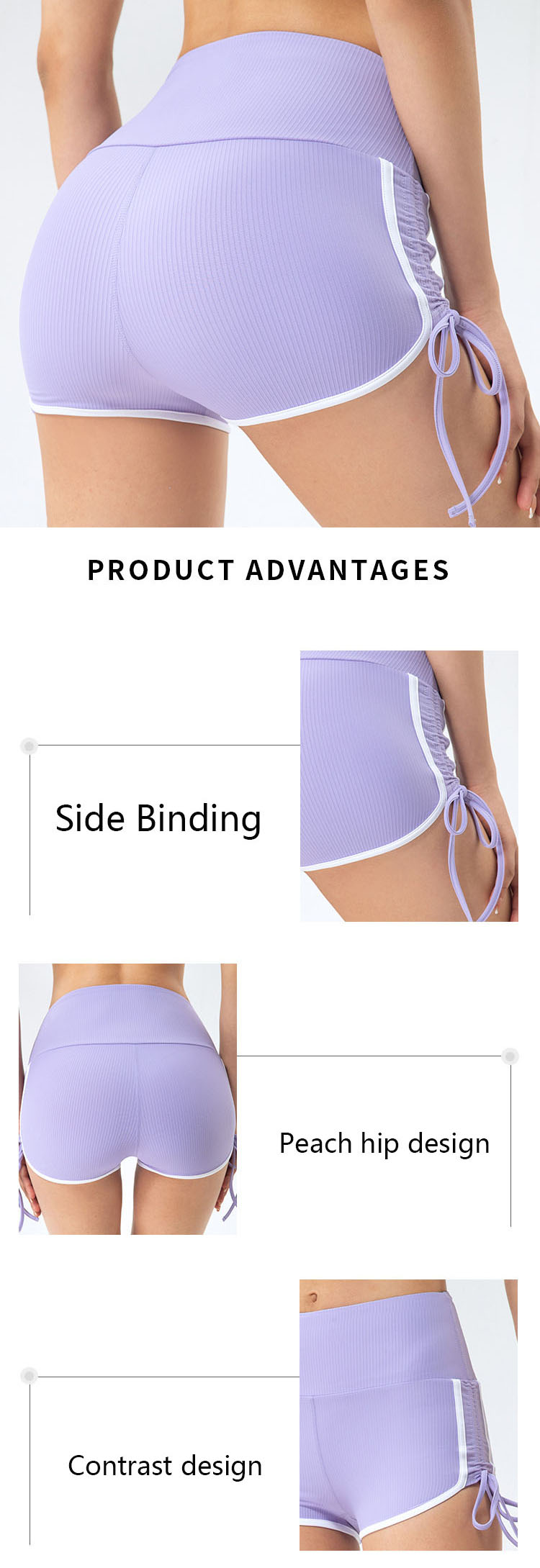 A fake two-piece design with an inner lining to avoid embarrassment and make movement more free and casual.