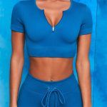 Blue sports bra