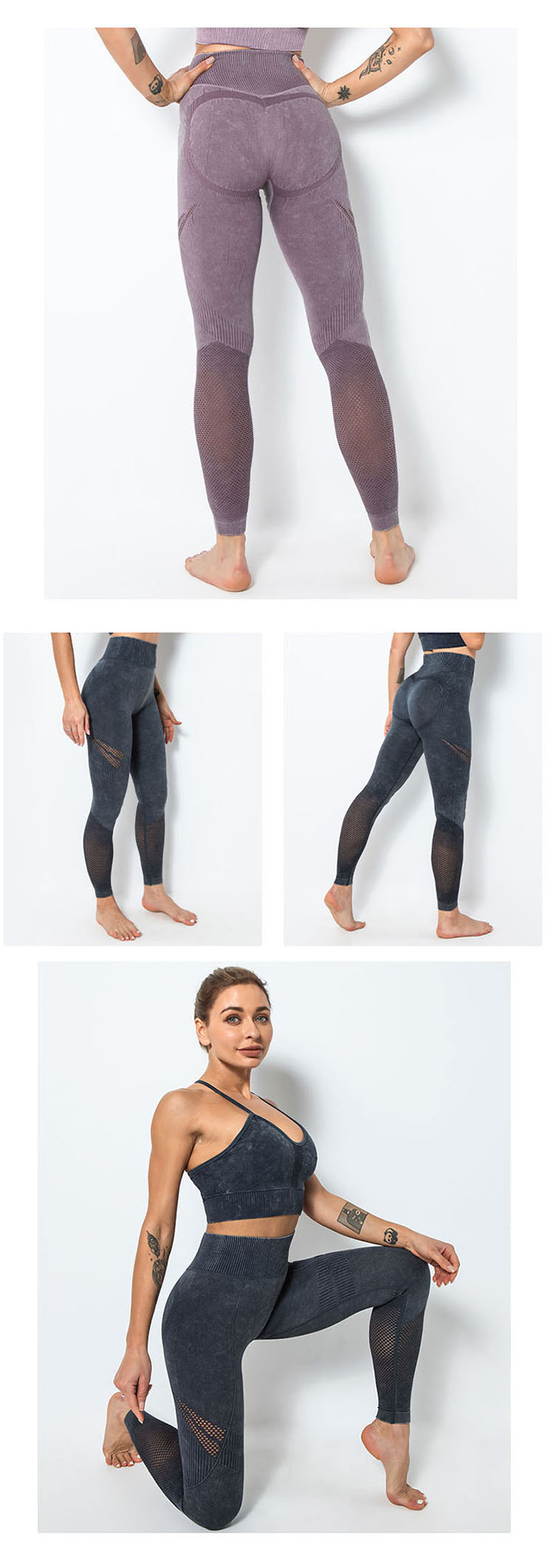 Knitted yoga pants have good tolerance, increase the texture and breathability of yoga pants.