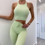 Olive green yoga pants