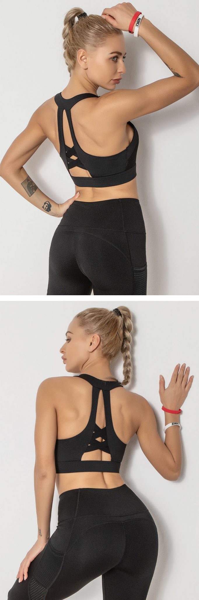 White padded sports bra Activewear manufacturer Sportswear