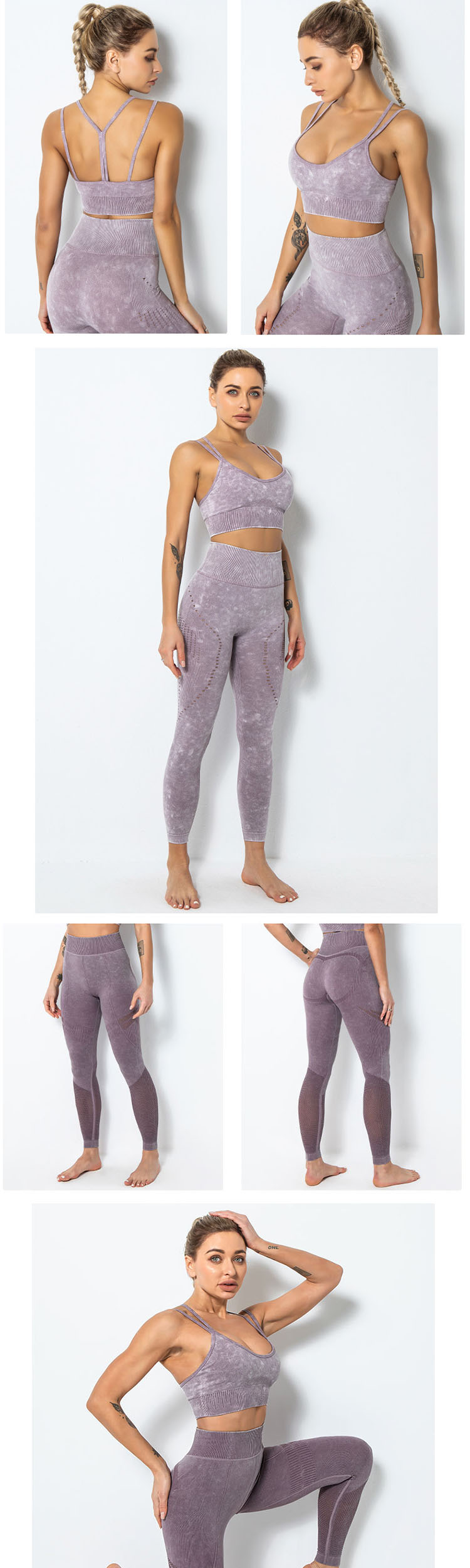 Use sheer yoga leggings to create close-fitting and support