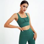 Green athletic leggings