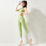 Green sports leggings