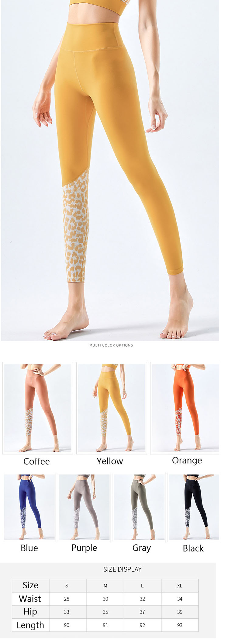 Leopard print yoga leggings has become a favorite pattern element for woolen items in this autumn and winter