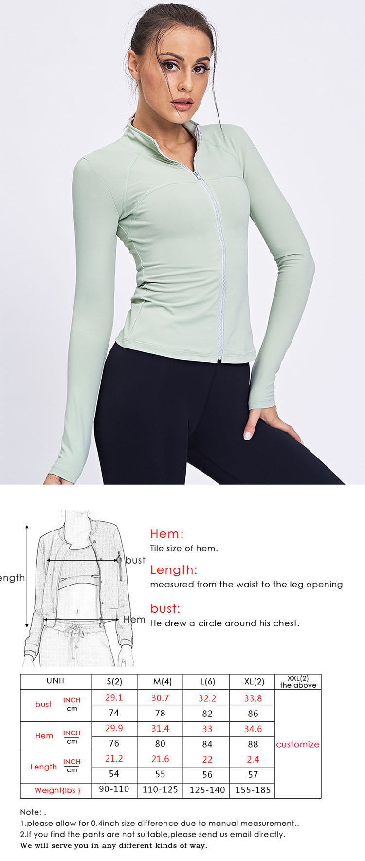 Zipper design, easy to put on and take off, the neckline can be adjusted at any time according to the temperature.