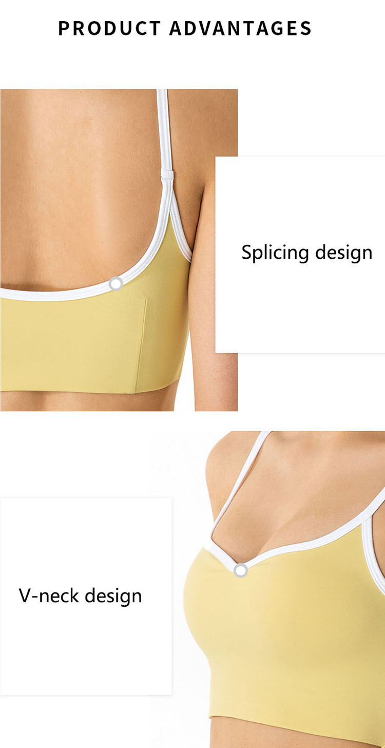 Cute sports bras edging highlights the overall outline of the underwear