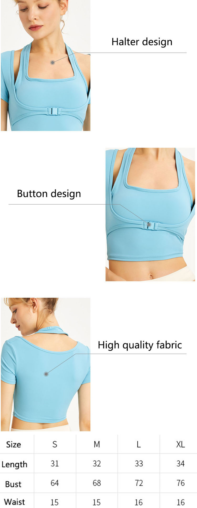 Halter neck sports top design is a common design point of summer underwear