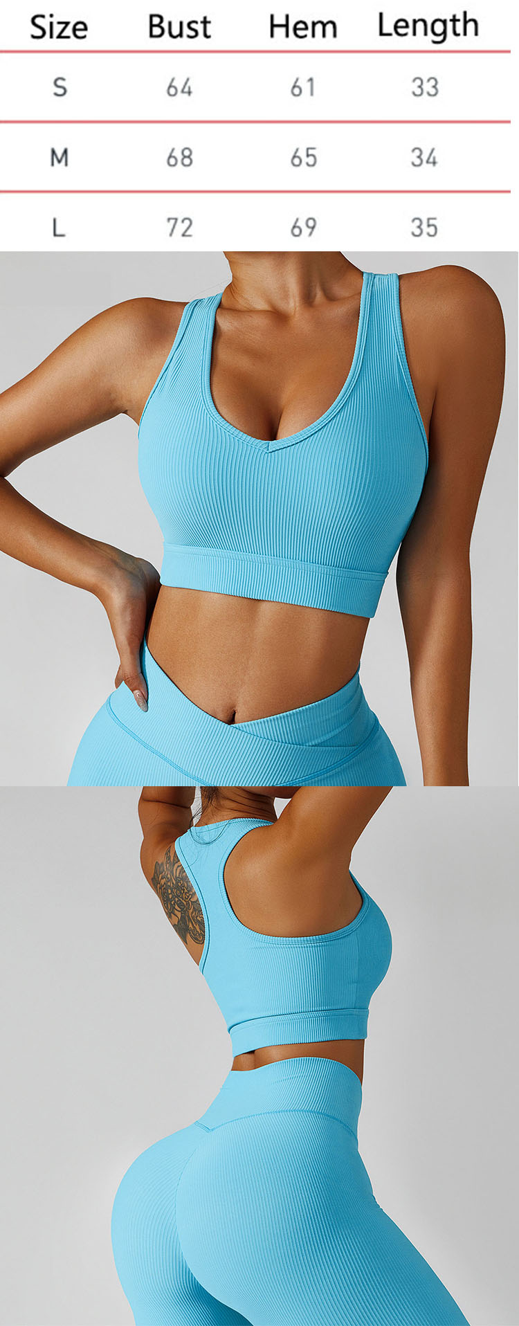 The front design of large sports bra is so intuitive that we often forget the design of the back