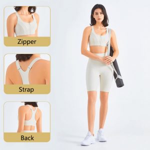 Black racerback sports bra