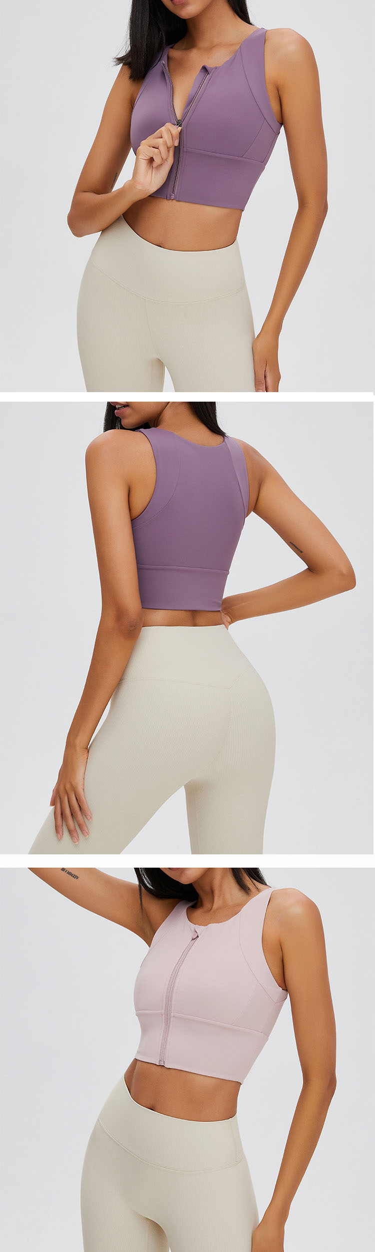 The high elastic widened bottom circumference design gently wraps the abdomen, increases the support force, and firmly supports the chest shape.